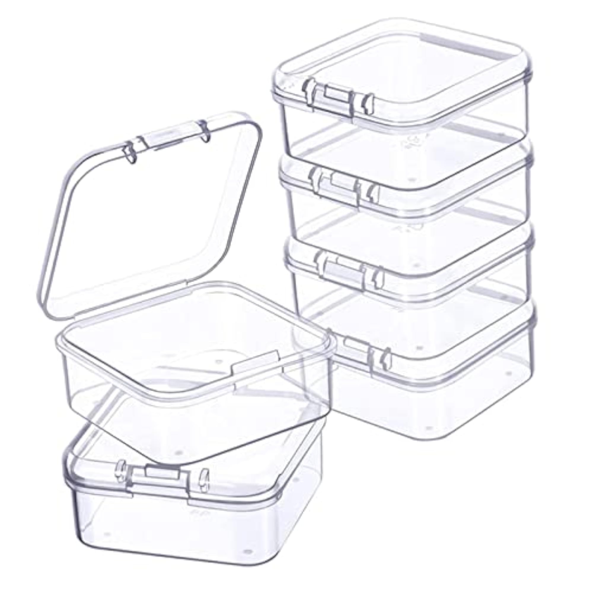 Mini Jewelry Storage Box Transparent Square